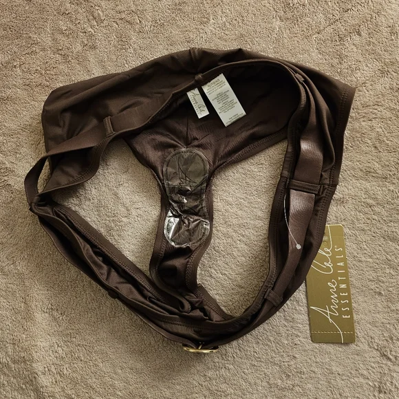 Anne Cole Swimming Suit Button. Size XL. Color Brown. - Picture 3 of 5